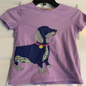 Mini Boden Dog Appliqué T-Shirt 6-7Y